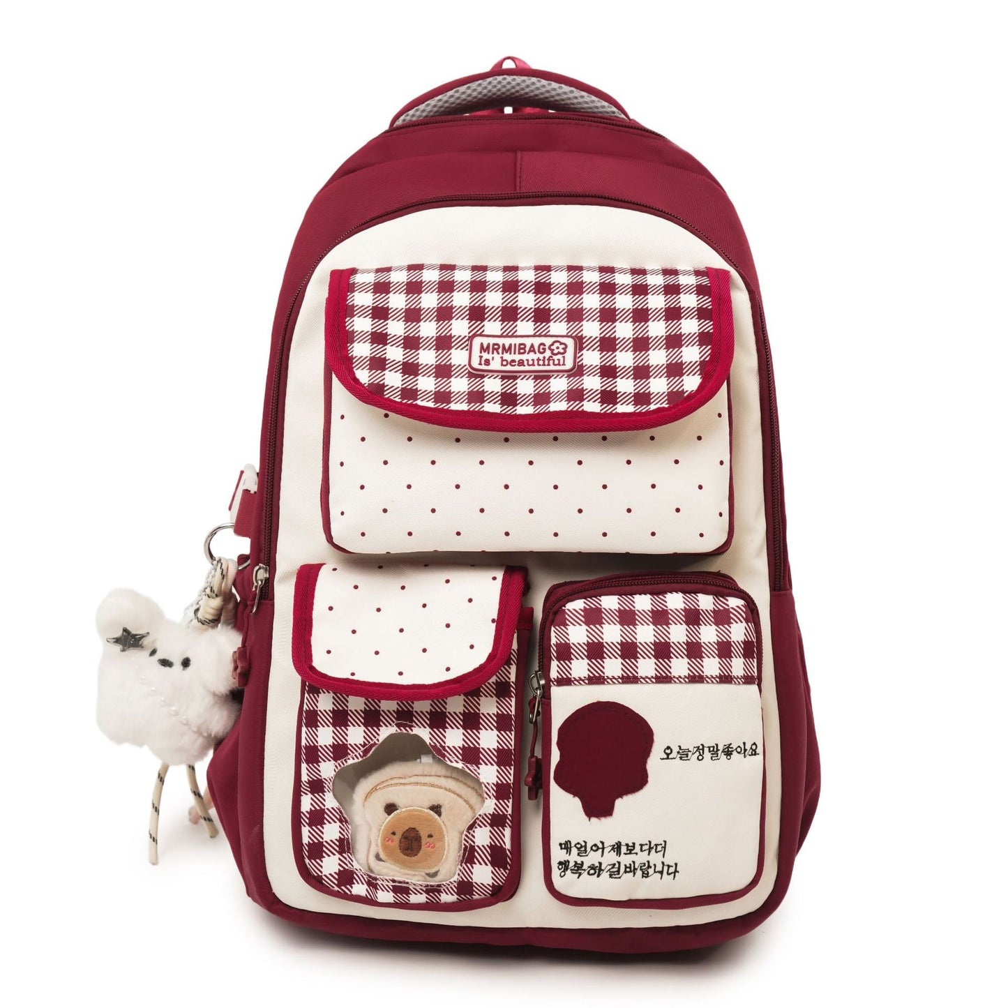 Women's Dopamine Contrast Color High Primary Large Backpacks