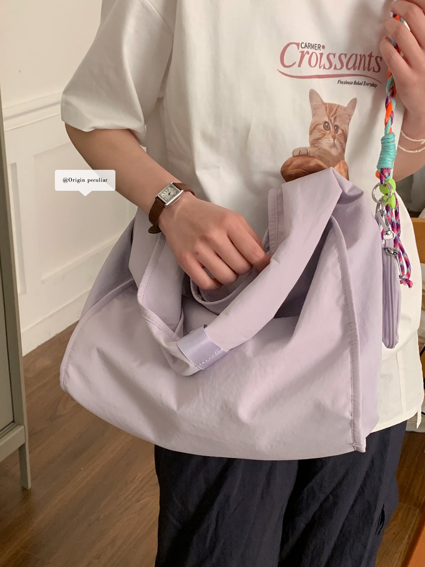 Canvas Korean Style Idle Underarm Simple Tote Bag