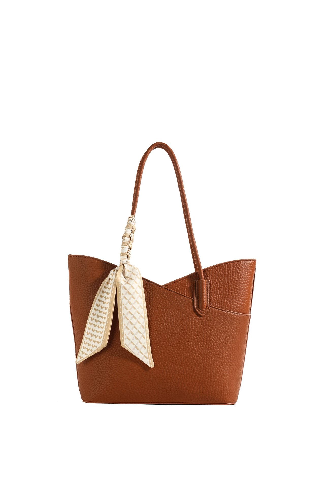 Women's Retro Simple Elegant Silk Scarf Shopping Bucket Bags