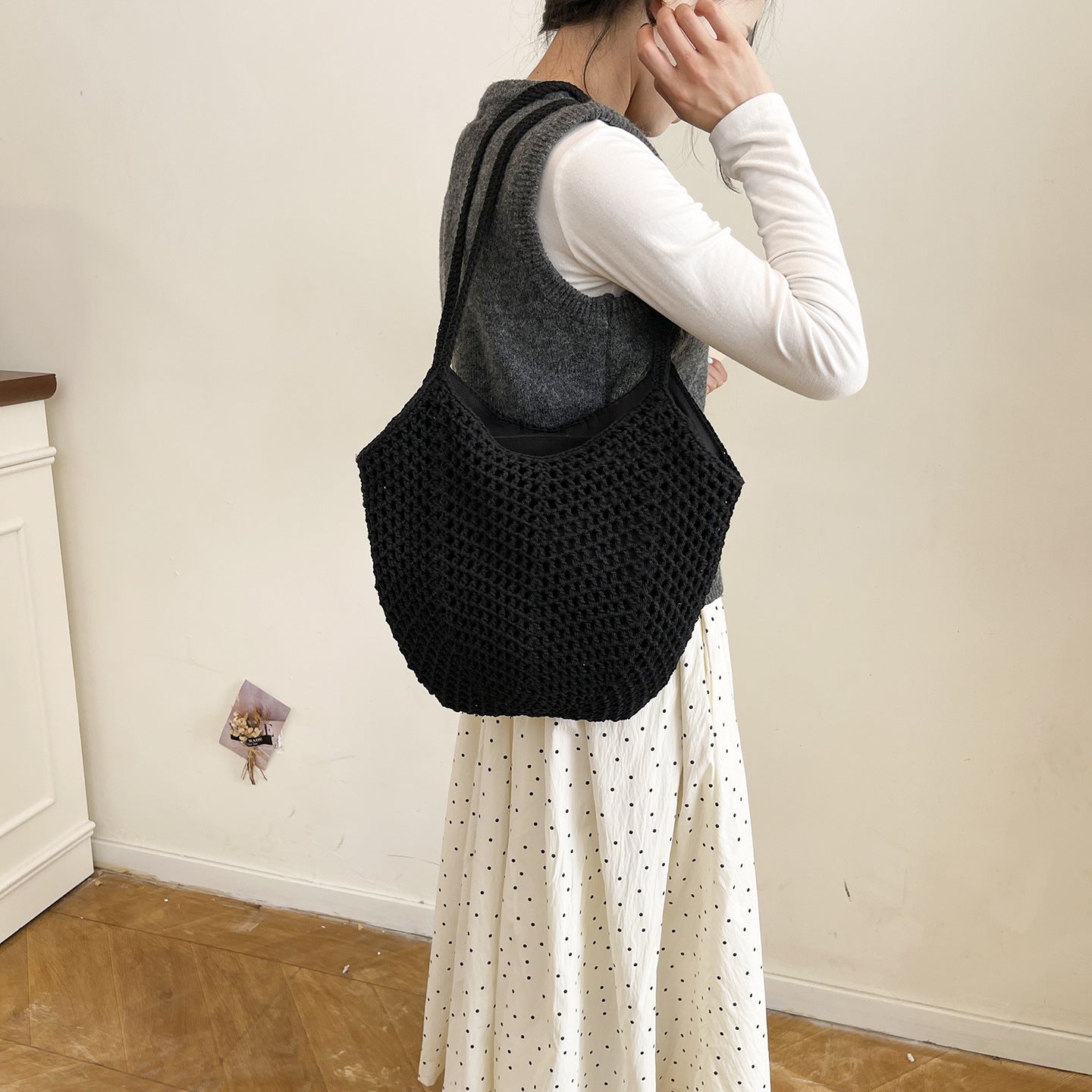 Women's Beach Vacation Style Straw Fashion Large Capacity Woven Women's Shoulder Bag