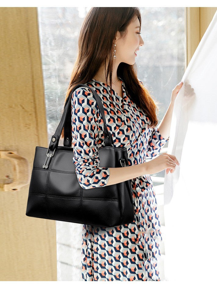 Women's Large Capacity Totes Quality Embroidery Thread Plaid Tote Bag
