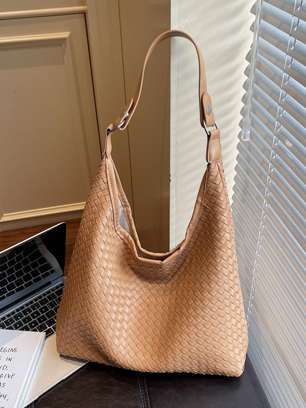 Women's Style High Sense Woven Stylish Personalized Underarm Tote Bag