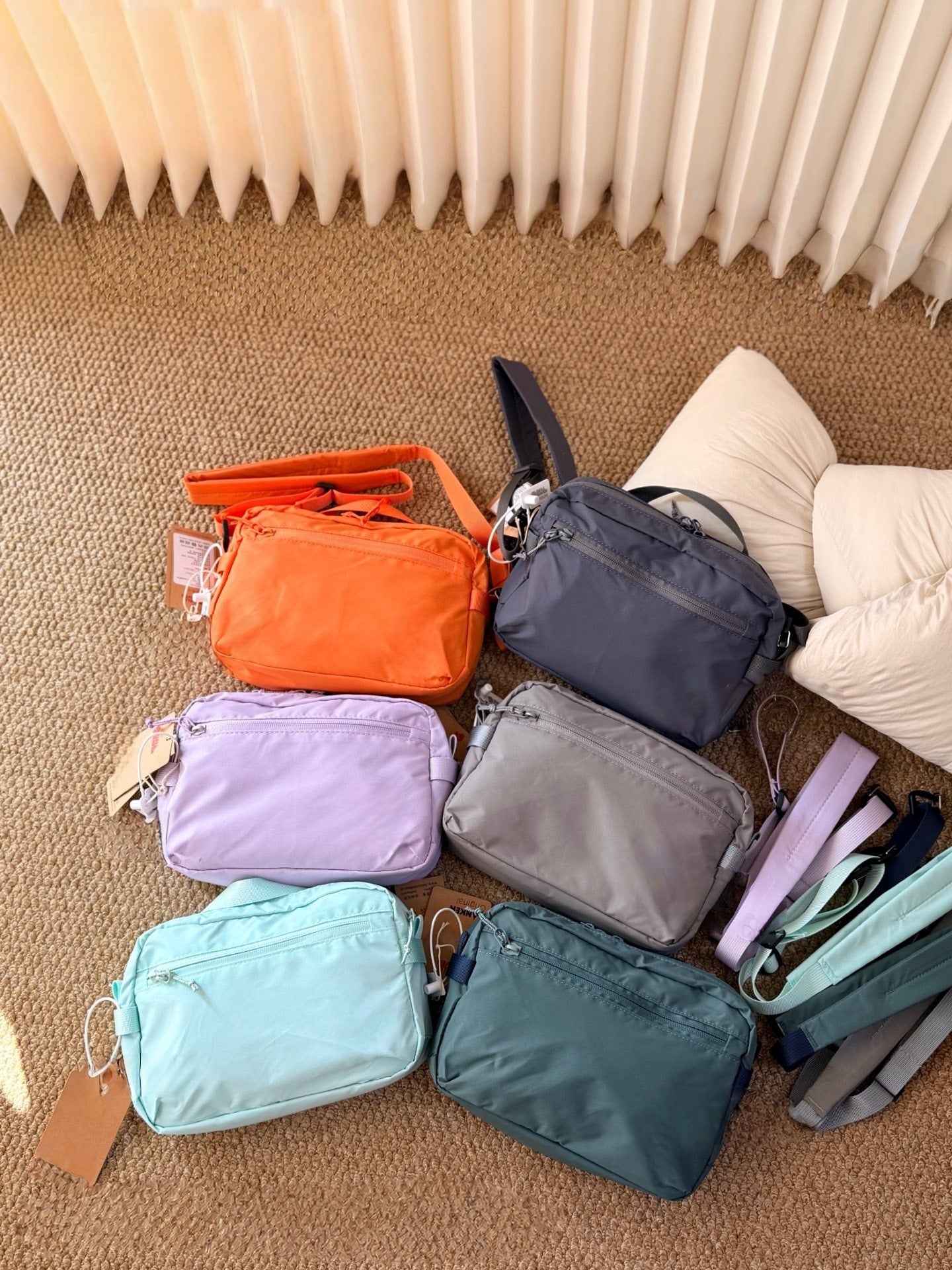 Capacity Dopamine Color Nylon Waterproof Lightweight Simple Bags