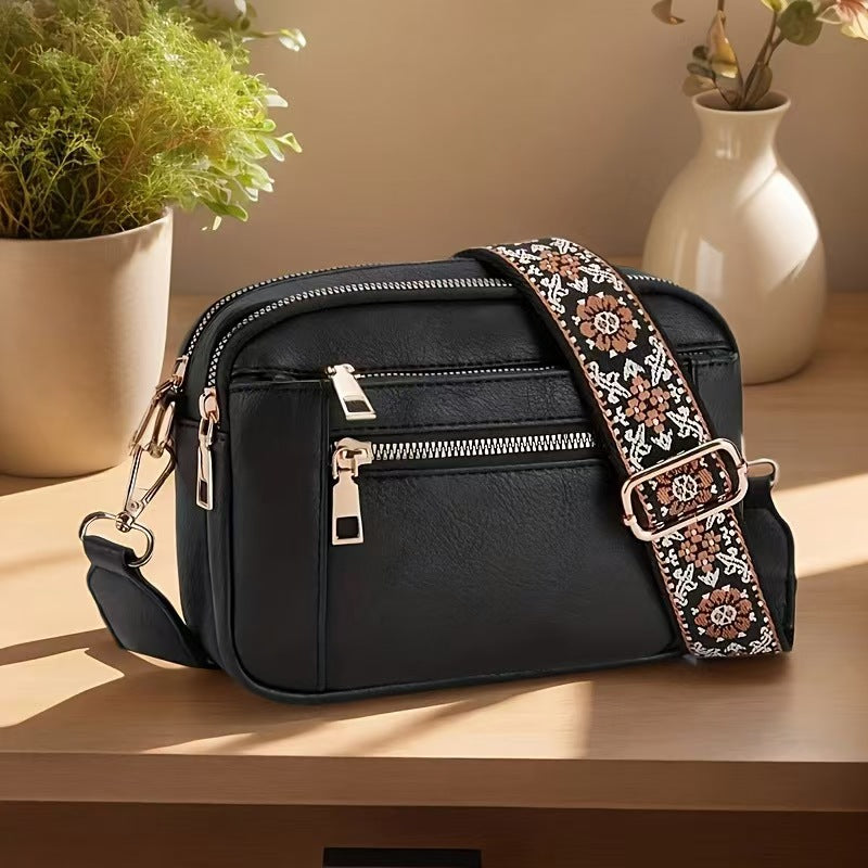Color Matching Chessboard Plaid Adjustable Strap Women's Messenger Bag