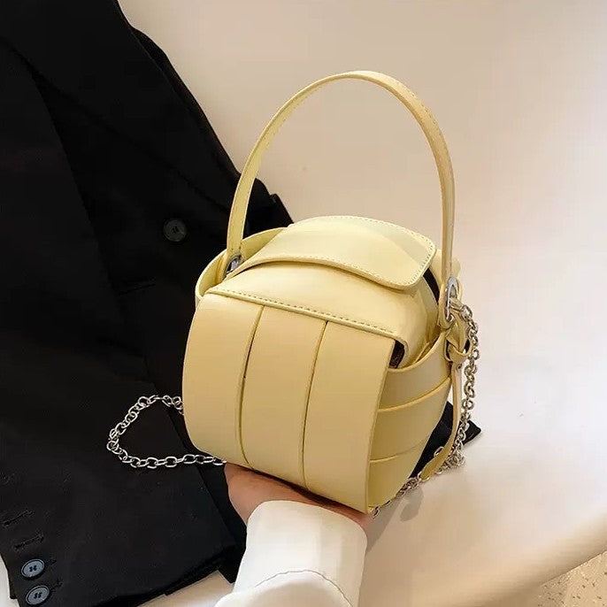 Women's Female Contrast Color Personality Commuter Simple Woven Women's Messenger Bag