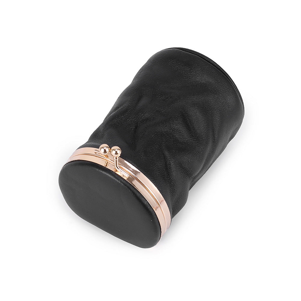 Genuine Leather Storage Retro Carry-on With Mirror Makeup Bag