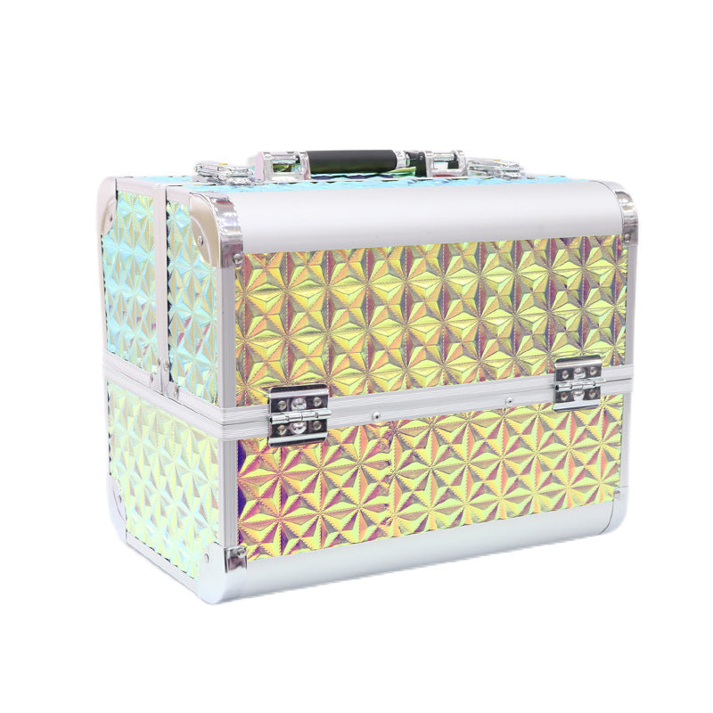 Portable High Sense Makeup Aluminum Alloy Tattoo Nail Manicure Cosmetic Case