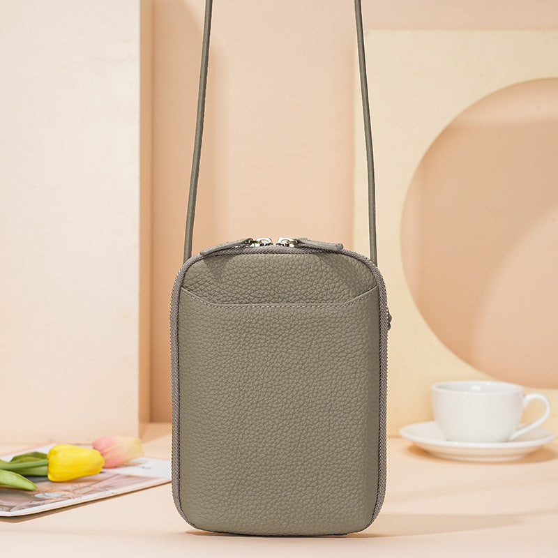 Women's Style Niche Genuine Leather Trendy Simple Mobile Phone Bag