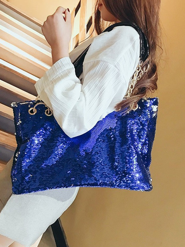 Women's Fashion Color Change Sequins Large Capacity Women's Shoulder Bag
