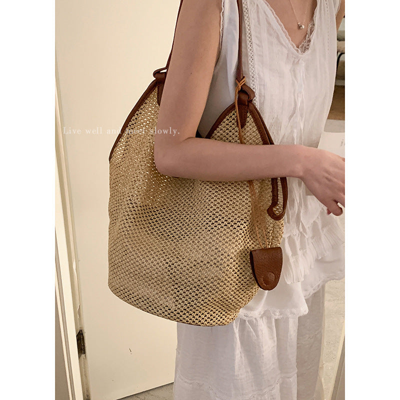 Women's Summer Fashion Woven Large Capacity Straw Bags