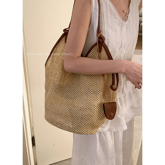 Women's Summer Fashion Woven Large Capacity Straw Bags