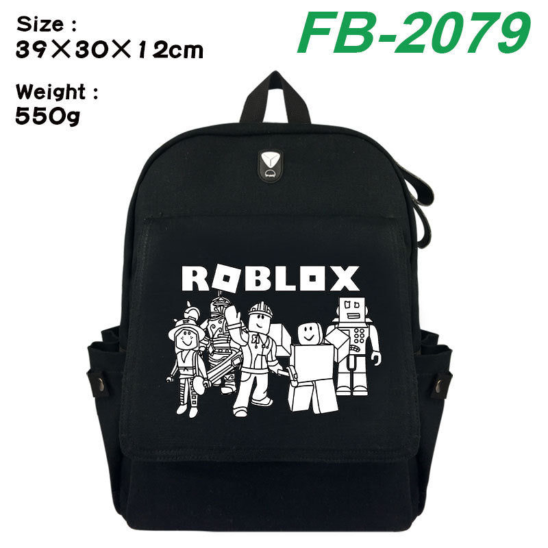 Peripheral Printing Stylish Canvas Large Capacity Leisure Backpack