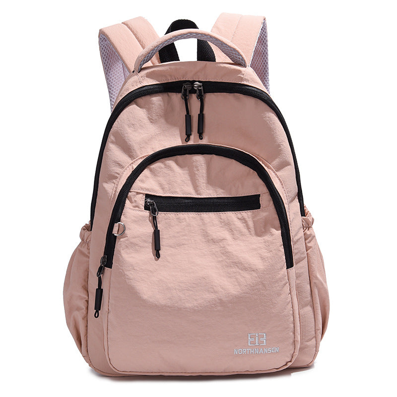 Simple Solid Color Fashion Lightweight Large Women's Backpack