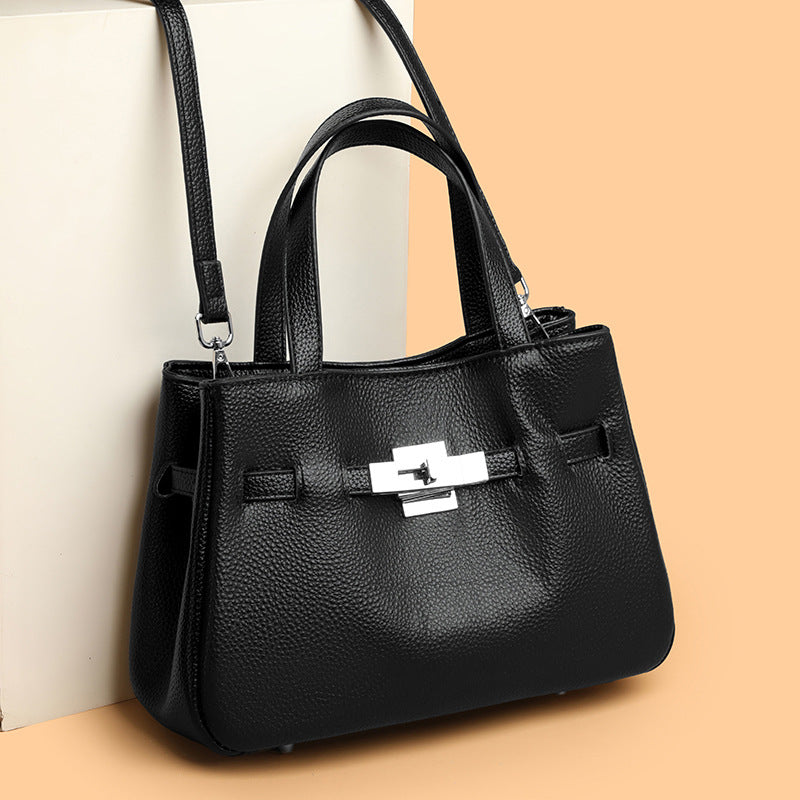 Comfortable Women's Spring Cowhide Fashion Portable Shoulder Bags