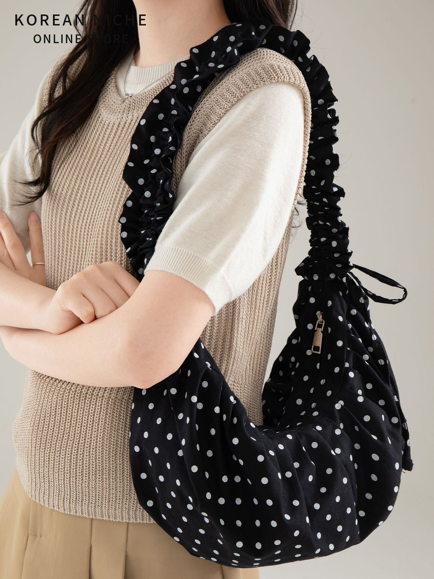 Women's Portable Polka Dot Beautiful Trend For Bags