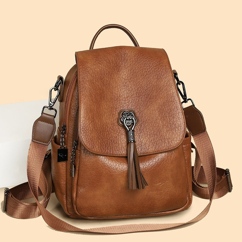 Women's Fashionable Soft Leather Advanced Texture Large Capacity Bags