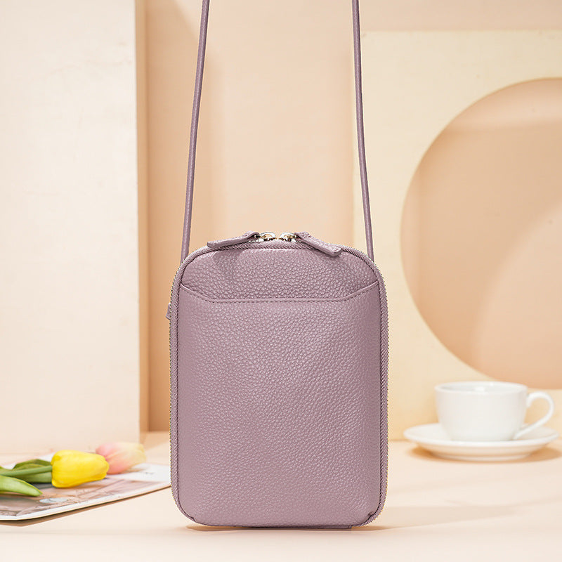 Women's Style Niche Genuine Leather Trendy Simple Mobile Phone Bag