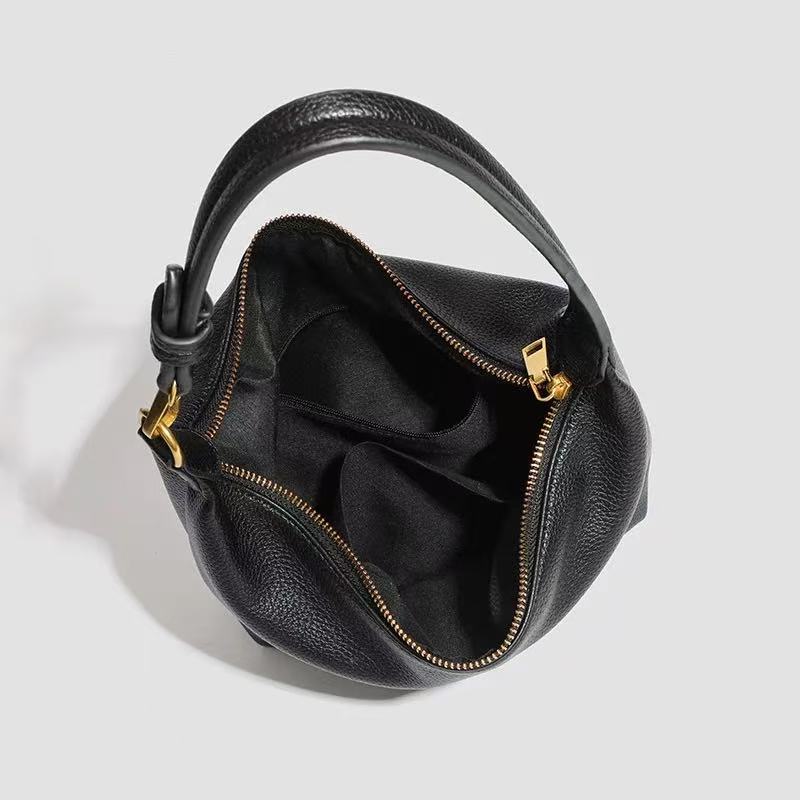 Women's Simple Stylish Litchi Pattern Underarm Soft Leather Women's Handbag