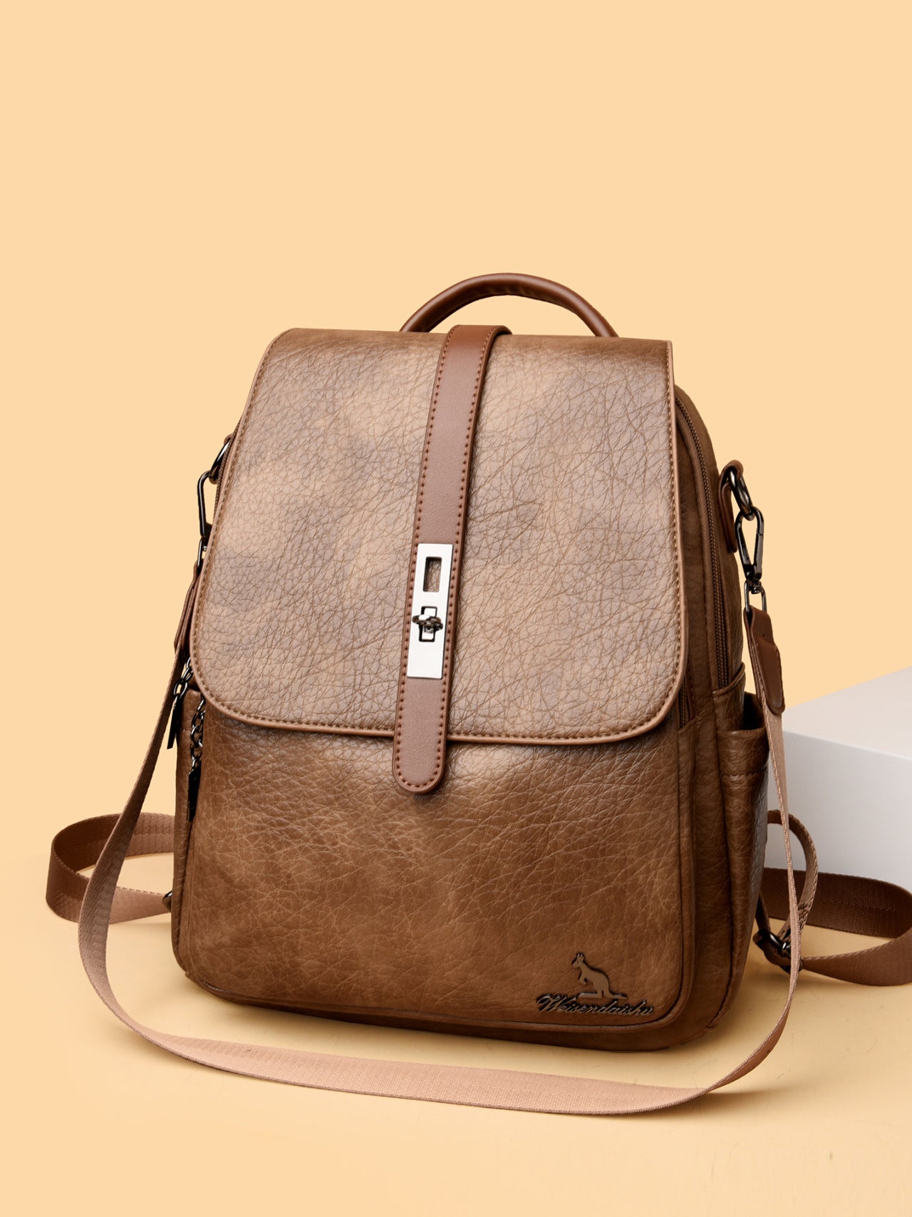 Women's Vintage Soft Leather Leisure Versatile Large Women's Backpack