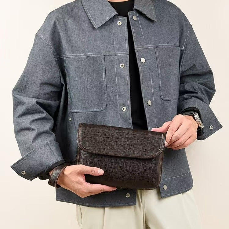 Men's Fashion Soft Leather Cool Commuter Elegant Bags