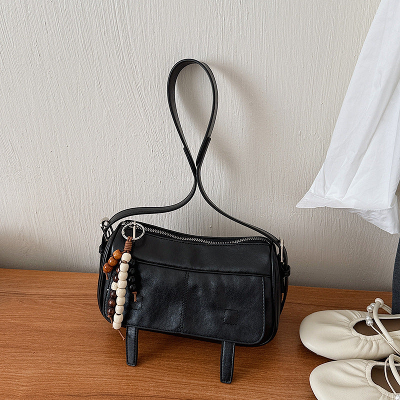 Women's College Style Praise Soft Leather Versatile Women's Shoulder Bag