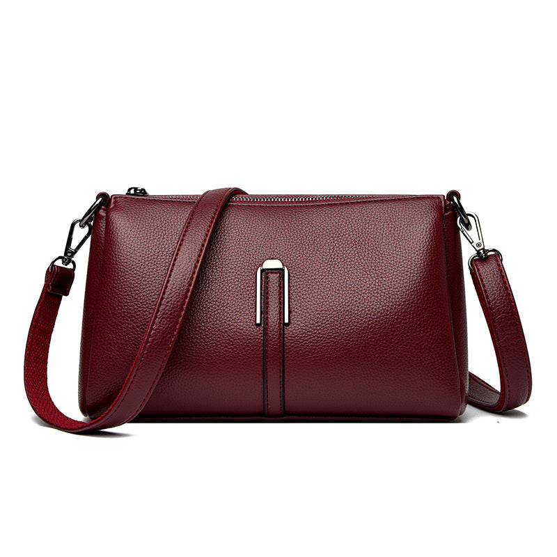 Women's Soft Leather High-grade Large Capacity Commute Small Square Bags