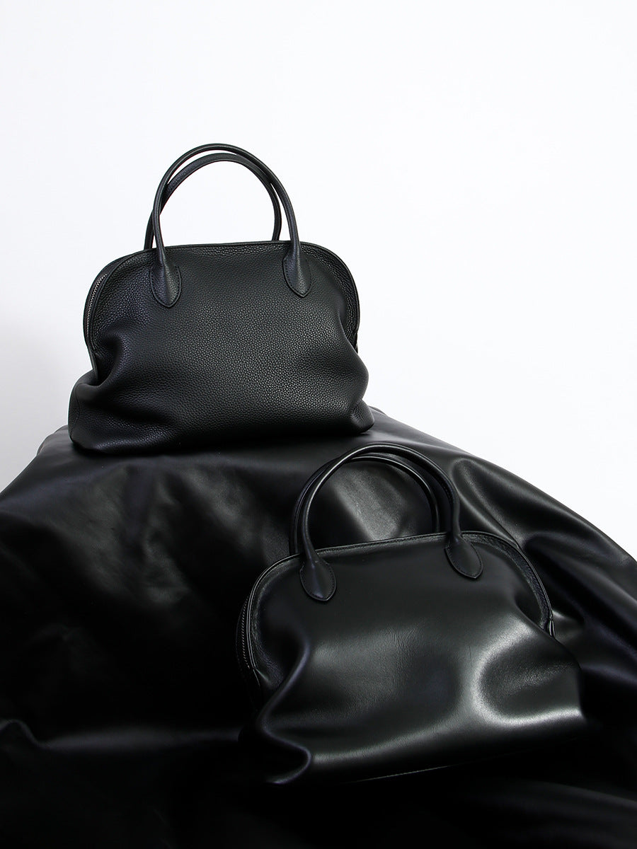 Design Vintage Cowhide Shell Versatile Old Large Capacity Handbags