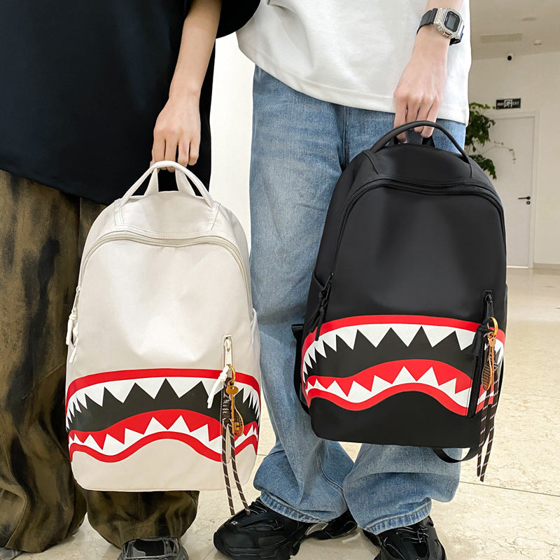 Women's & Men's Shark American Personalized Iti Fashion Trendy Leisure Backpack