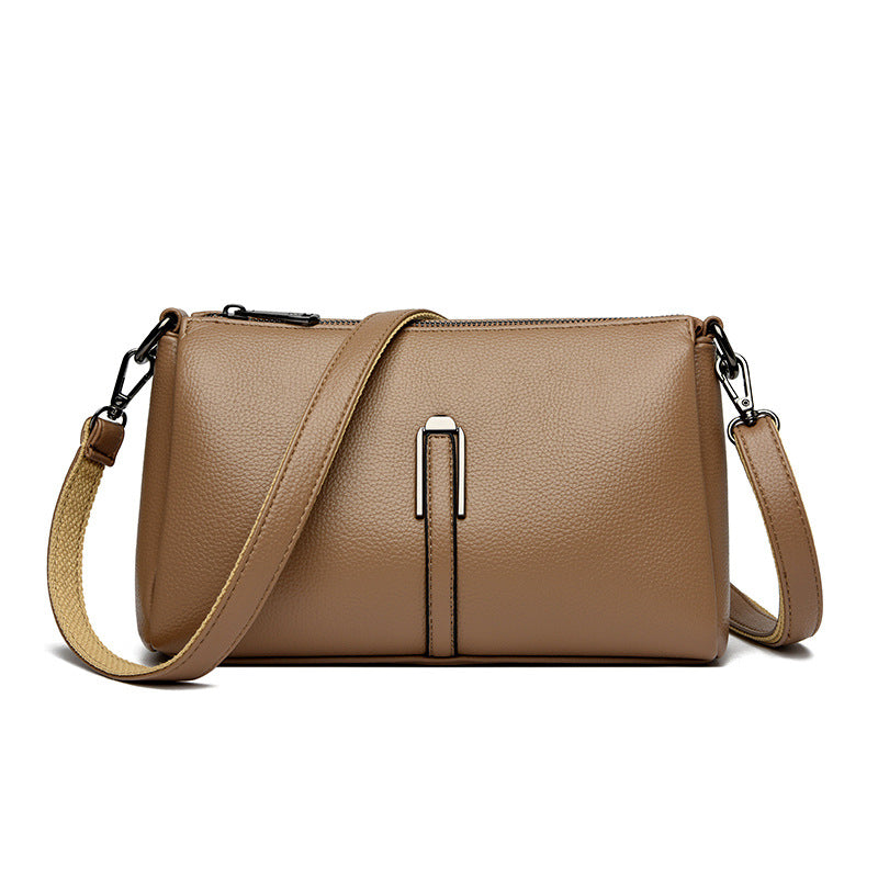 Women's Soft Leather High-grade Large Capacity Commute Small Square Bags