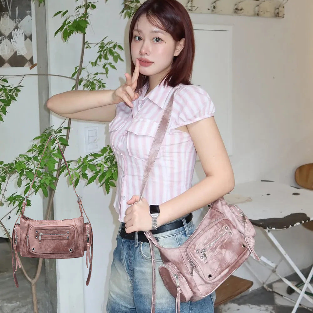 Women's Niche Motorcycle Hot Style Hand Underarm Bag