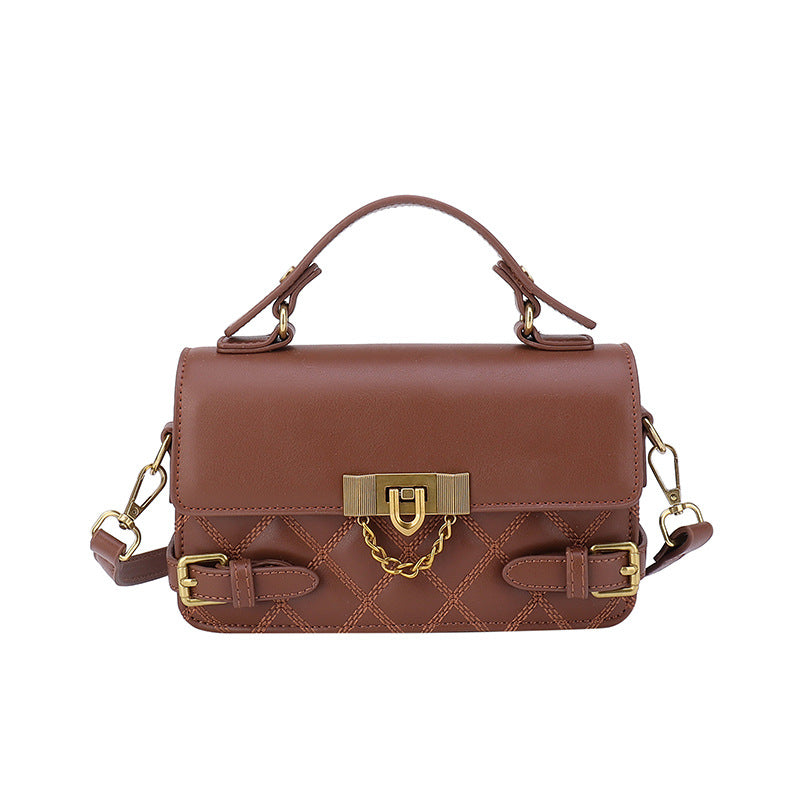 Women's Diamond Pattern Trendy Retro Versatile Summer Women's Messenger Bag