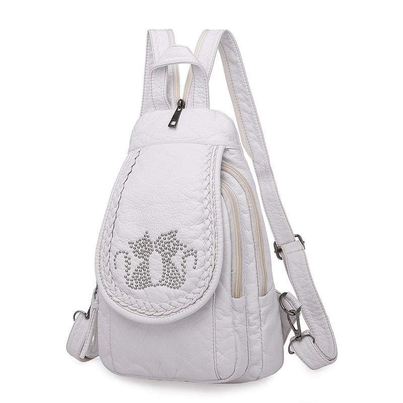 Women's Multifunctional Soft Leather Korean Fashion Women's Backpack