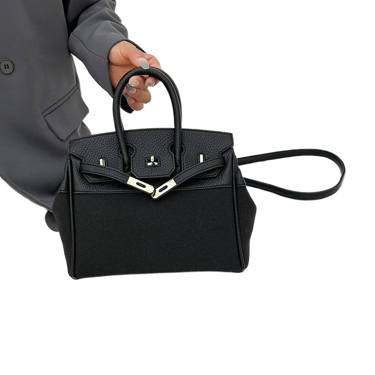 Women's Stylish Textured Kelly Popular Korean Portable Platinum Women's Shoulder Bag