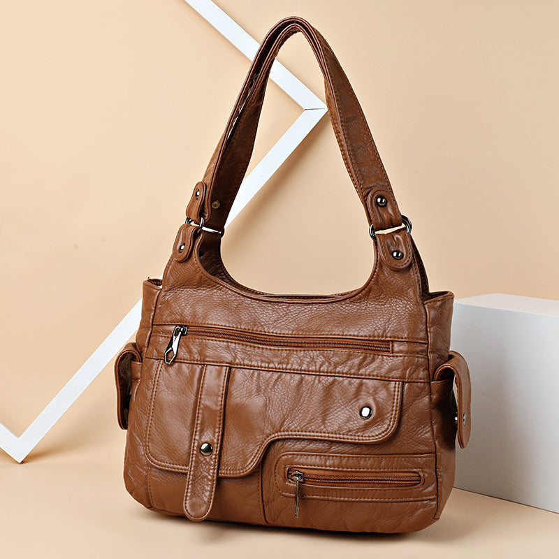 Women's Trendy Retro Street Motorcycle Punk Underarm Shoulder Bags