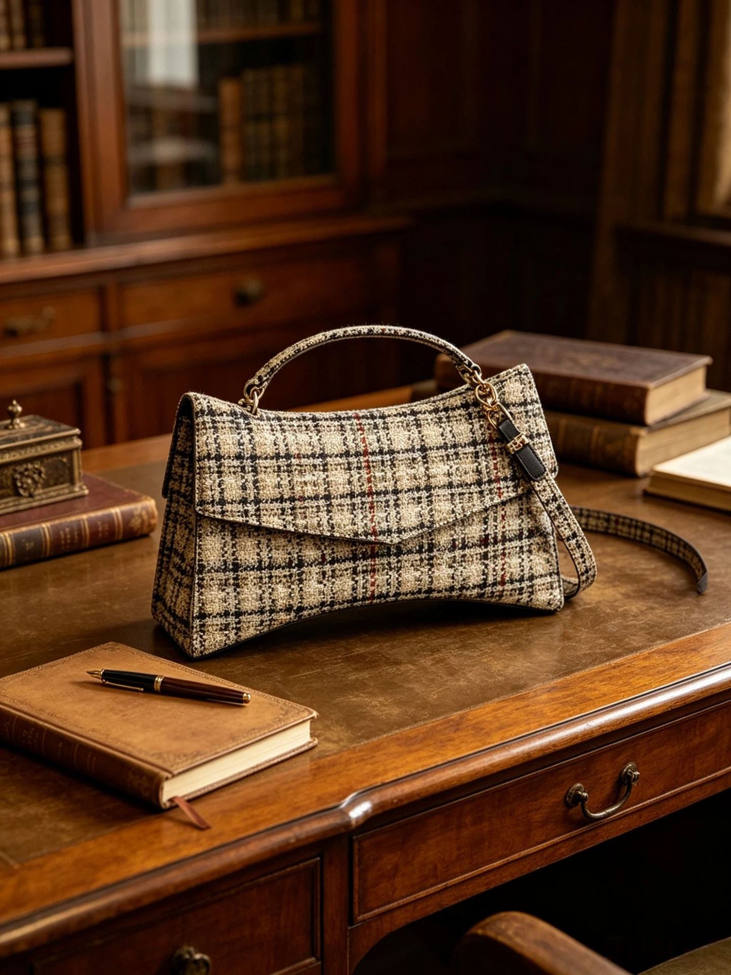 Classy Woven Woolen Pearl Sequined Canvas Bags