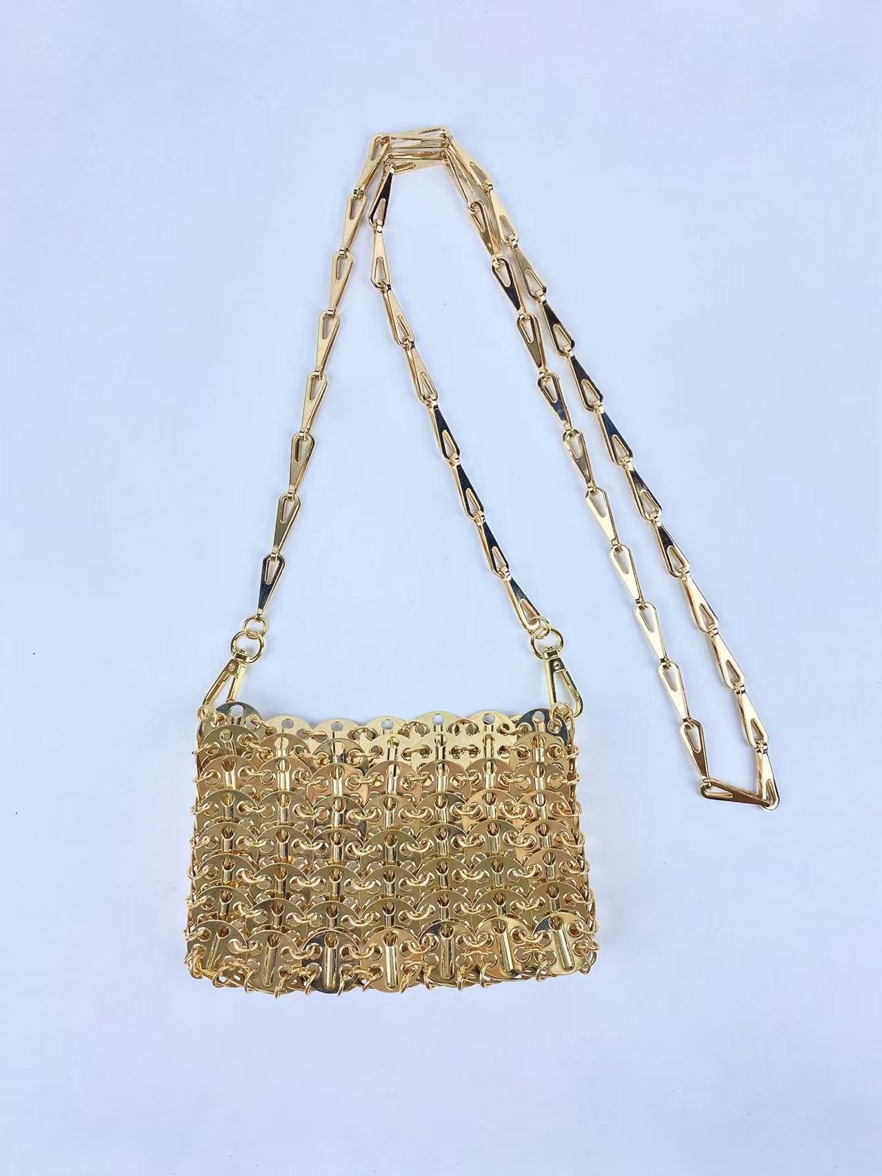 Retro Ancient Modern Popular Sier Shiny Metal Bags