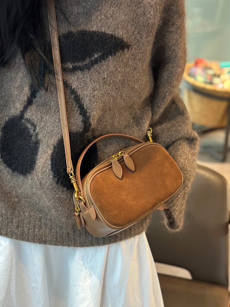 Women's Hand Carrying Fashion Cattlehide Leather Genuine Handbags