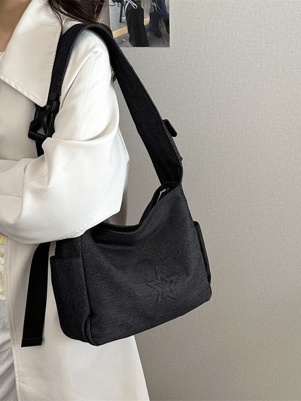 Slouchy Women's Fashion Versatile Washed-out Vintage Handbags