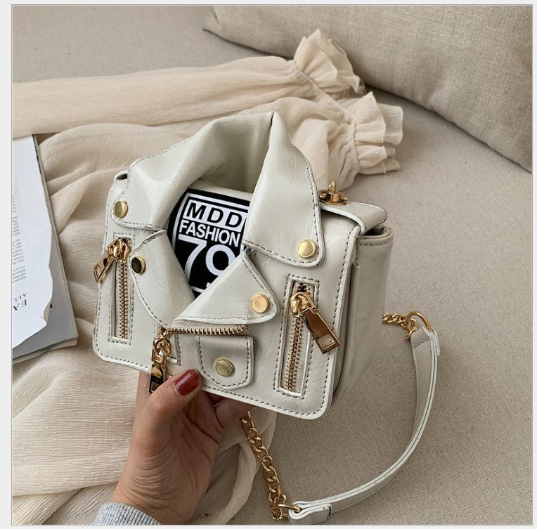 Women's Glossy Individual Clothes Fashion Rivet Creative Women's Shoulder Bag