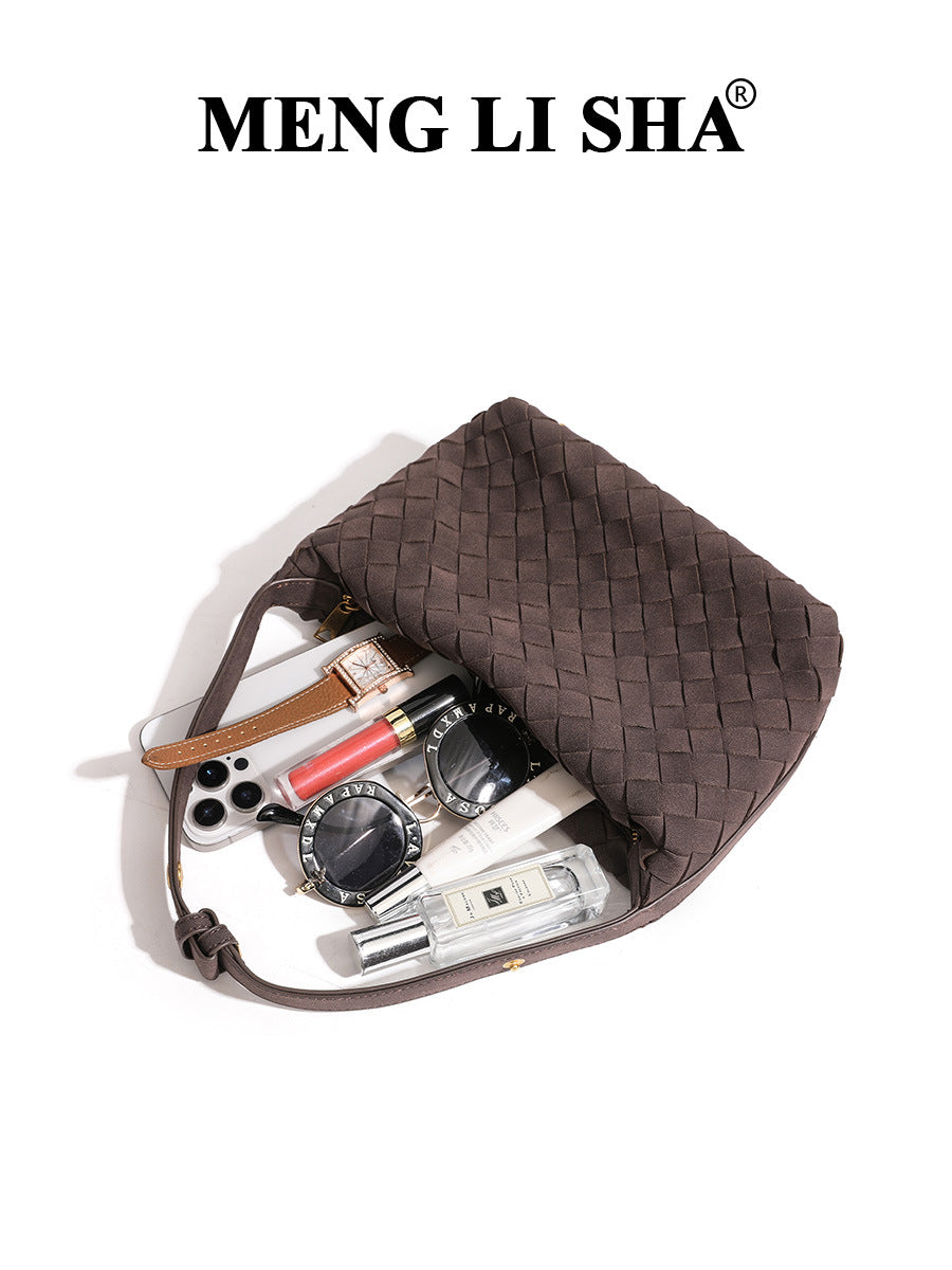 Women's Advanced Texture Woven Portable Lunch Fashion Simple Bags