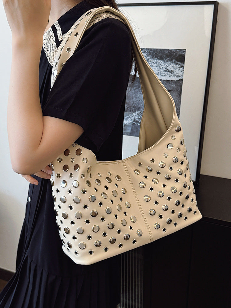 Women's Fashion Cool Personality Niche Dot Rivet Bags