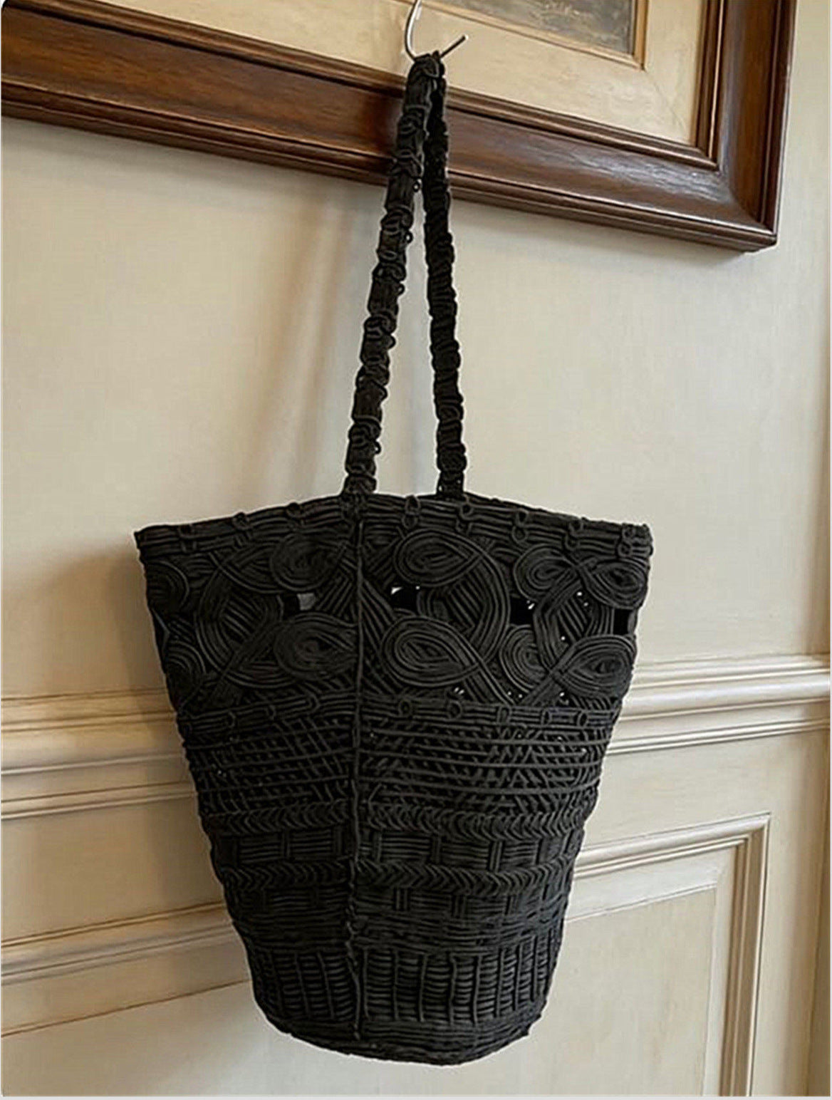 Design Handmade Sea Island Cotton Woven Women's Shoulder Bag