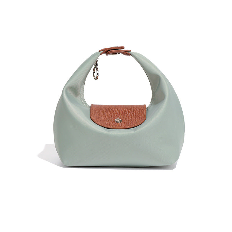 French Style Nylon Hand Carrying Lunch Box Waterproof Scratch Resistant Women's Handbag