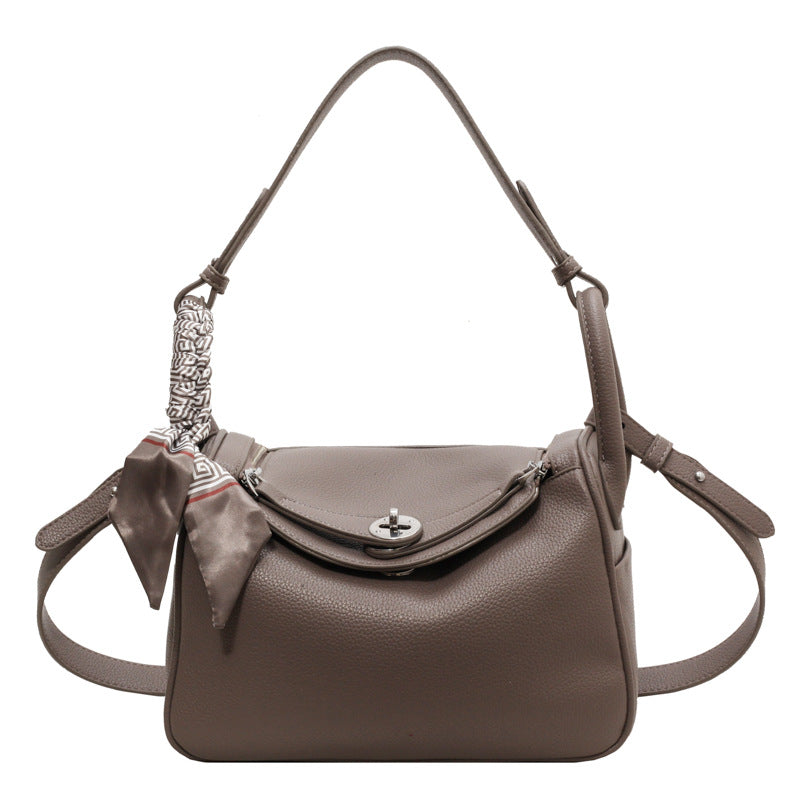 Women's Litchi Pattern For Doctor Pillow Simple Bags