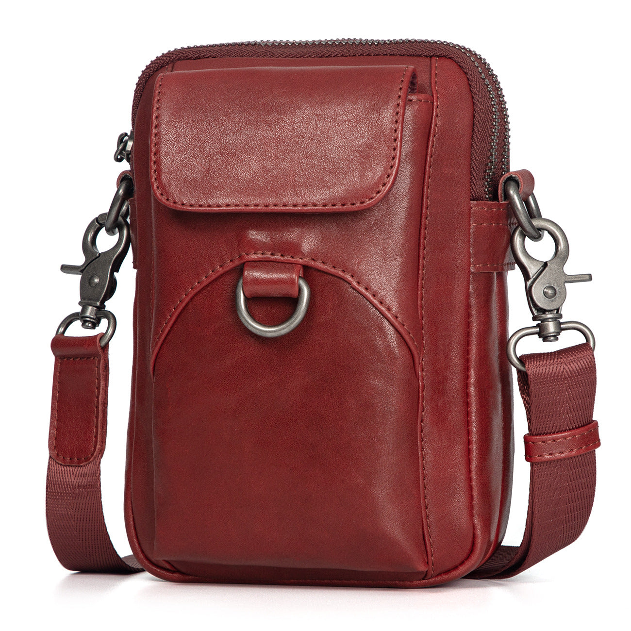 Leather First Layer Retro Simple Fashion Mobile Phone Bag