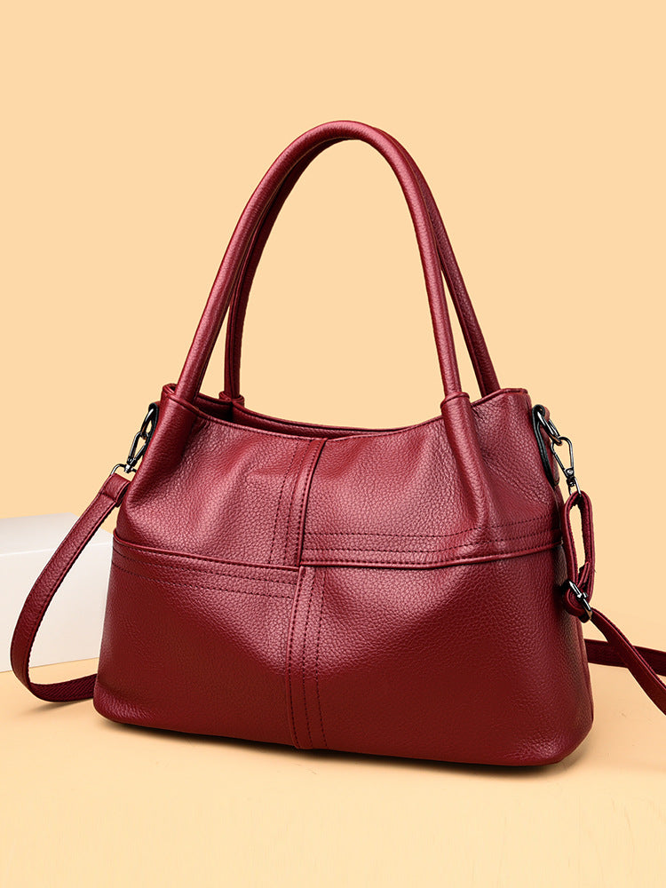 Stylish Women's Large Capacity Soft Leather Underarm Bag