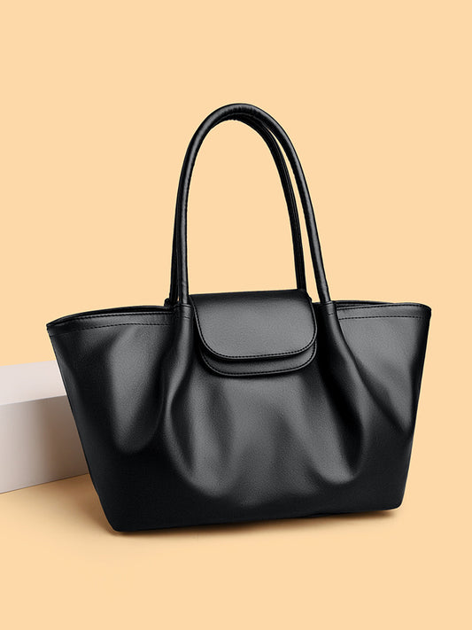 Women's Simple Fashion Commuter Soft Leather Underarm Light Luxury Minority Women's Shoulder Bag