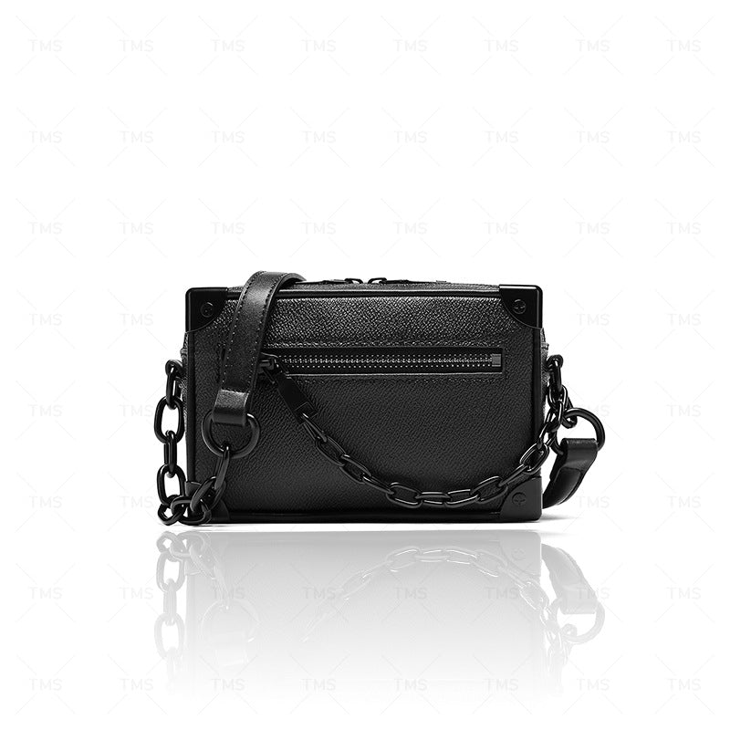 Men's & Women's Niche Design Box Fashion Imitation Leather Men's Messenger Bag