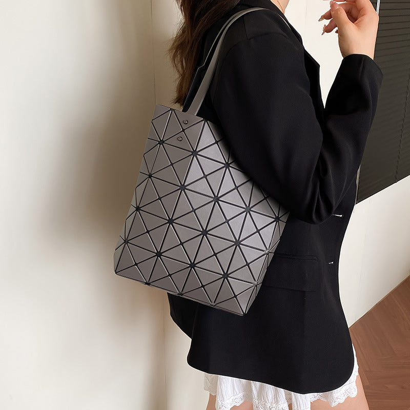 Box Mini Portable Good-looking Geometric Rhombus Underarm Bag