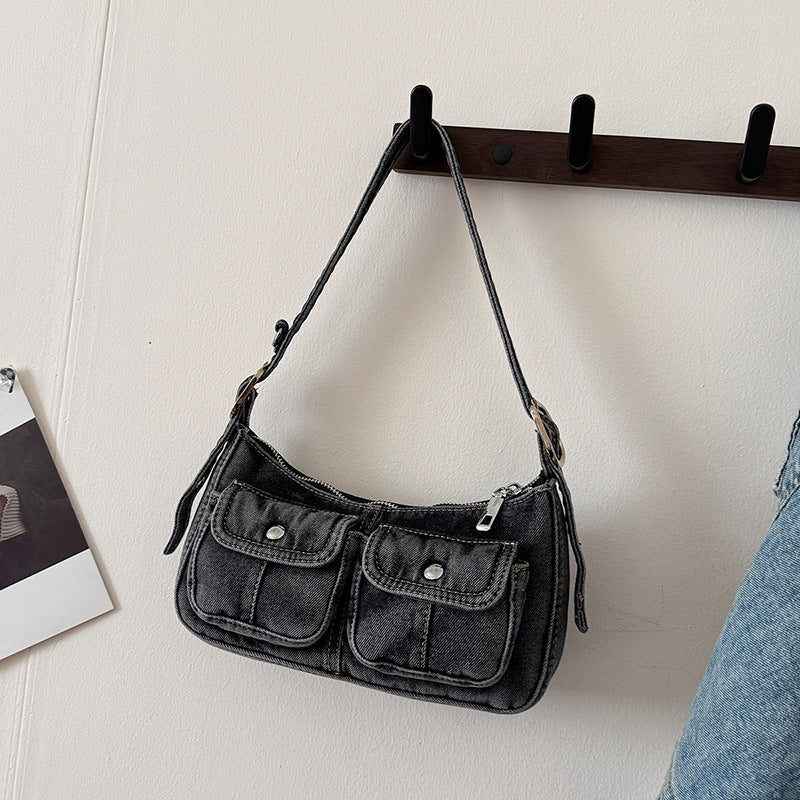 Retro Motorcycle Portable High-grade Underarm Fashion Pocket Niche Bags